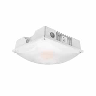 25-60W Slim-Line Square Canopy Fixtures, 120-277V, Selectable CCT, WH