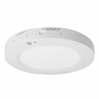7-in 13W Slim-Line Surface Mount w/ Sensor, Selectable CCT, White