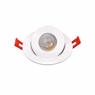 4-in 9W SnapTrim Downlight, Gimbal, Floating, 120V, Selectable CCT, WH