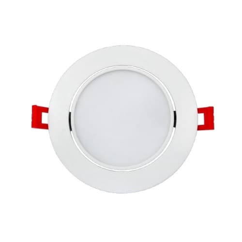 6-in 12W SnapTrim Downlight, Gimbal, Round, 120V, 5-CCT Select, WH