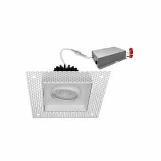 4-in 15W Single Head Downlights, 120V, Selectable CCT, Trimless, White