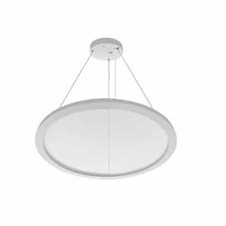 23-in 50W Circular Suspended Up/Down Light, 120-277V, CCT Select, WH