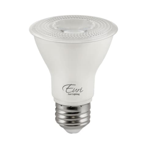 Euri Lighting 5.5W LED PAR20 Bulb, Dimmable, E26, 500 lm, 120V, 4000K, Clear