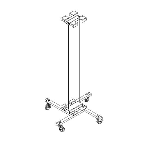 Ericson Portable 4 Wheeled Floor stand for (2) 1140 Series Wide Area Lights