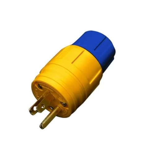 5-15 NEMA Plug, Watertight, 2P/3W, 15A, 1 Ph, 125V, Small, YLW