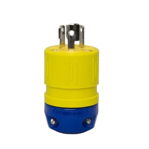 L5-15 NEMA Plug, Perma-Link, 2P/3W, 1 Ph, 125V, Small, Yellow