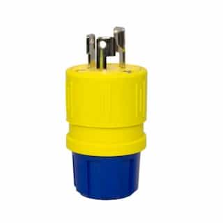 Ericson L5-15 NEMA Plug, Perma-Grip, 2P/3W, 1 Ph, 125V, Small, Yellow