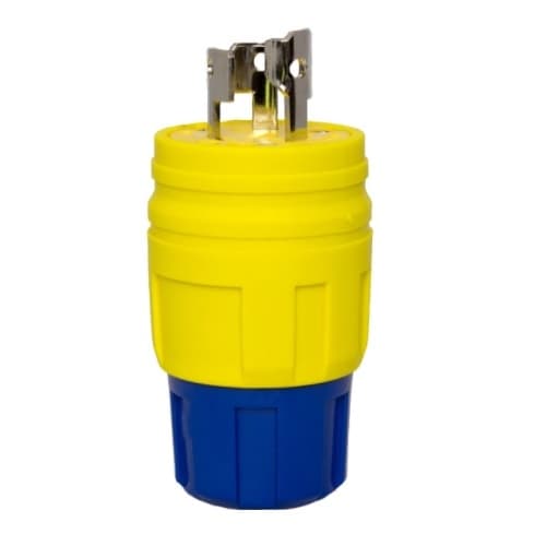 L5-15 NEMA Plug, Watertight, 2P/3W, 1 Ph, 125V, Small, Yellow