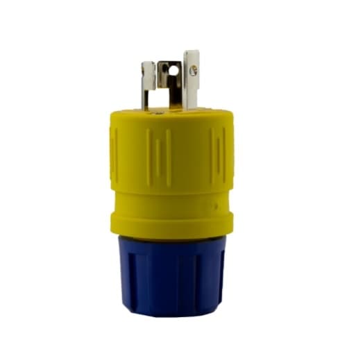 Ericson L7-15 NEMA Plug, Perma-Grip, 2P/3W, 1 Ph, 277V, Small, Yellow