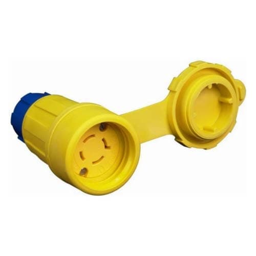 5-15 NEMA Connector, Watertight, 2P/3W, 1 Ph, 125V, Small, Yellow