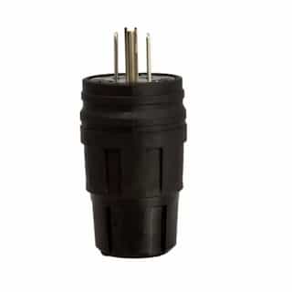 Ericson L5-20 NEMA Plug, Watertight, 2P/3W, 1 Ph, 125V, Medium, Black