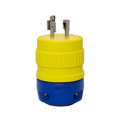 NEMA Plug, Perma-Link, 3P/4W, 3 PH, 20A, 250V, Medium, Yellow