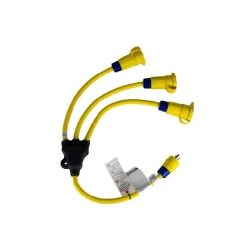 3-ft Power Cord w/ NEMA L5-15 W-Cord, 1520-PW6P & 1620-CW6P, 12/3 AWG