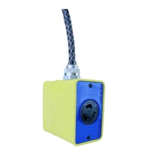 25-ft Power Tap w/ Outlet Box, FS Flip Lids & Mesh Grip, 12/3, 20 Amp