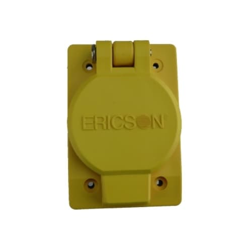 Ericson Single Flip Lid w/ FS Coverplate, Watertight, Female, NEMA L14-20R
