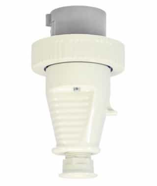 Ericson 20A Pin & Sleeve Watertight Plug, 1PH, 2P/3W, 277V, Gray & Gray