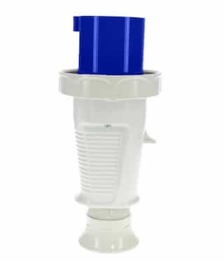 Ericson 20A Pin & Sleeve Watertight Plug, 1PH, 2P/3W, 250V, Blue & Gray