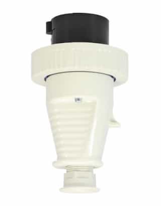 Ericson 30A Pin & Sleeve Watertight Plug, 3PH, 3P/4W, 600V, Black & Gray