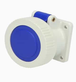 4-in 20A Pin & Sleeve Watertight Angled Recep., 4P/5W, 120/208V, Blue