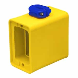 1-Gang Outlet Box w/o Coverplates, Dual-Side, Deep, Yellow