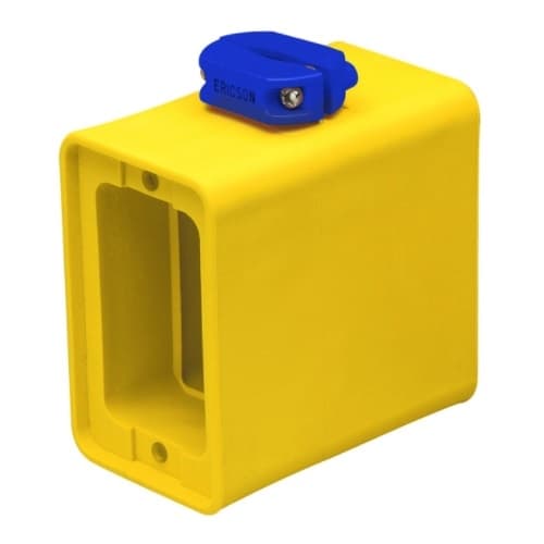 Ericson 1-Gang Outlet Box w/o Coverplates, Dual-Side, Deep, Yellow
