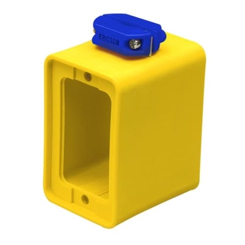 1-Gang Outlet Box w/o Coverplates, Dual-Side, Standard, Yellow