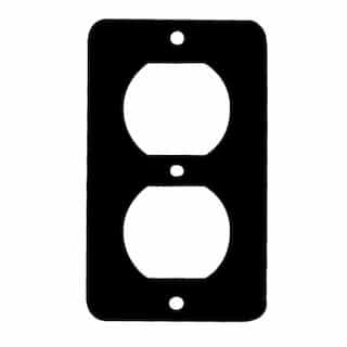 Coverplates for Dual-Side 1-Gang Outlet Box, Duplex, Black