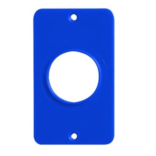 Coverplates for Dual-Side 1-Gang Outlet Box, 1.39-in Single, Blue