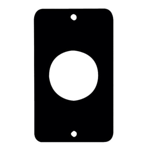 Ericson Coverplates for Dual-Side 1-Gang Outlet Box, 1.39-in Single, Black