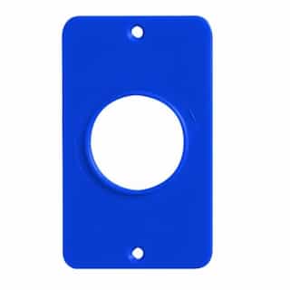 Coverplates for Dual-Side 1-Gang Outlet Box, 1.57-in Single, Blue