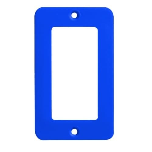 Ericson Coverplates for Dual-Side 1-Gang Outlet Box, Duplex GFCI, Blue