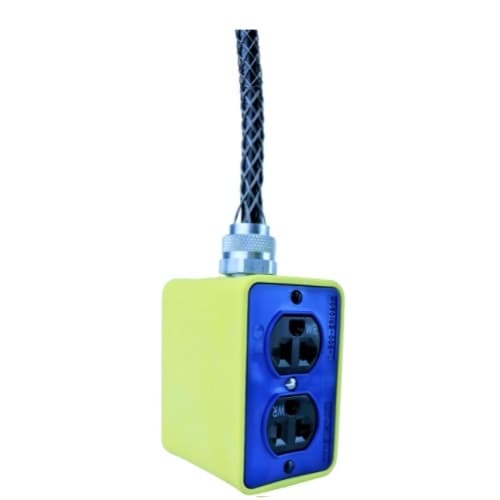 Surge Protector w/ Outlet Box, 25-ft Locking Plug, 20A GFCI & Duplex