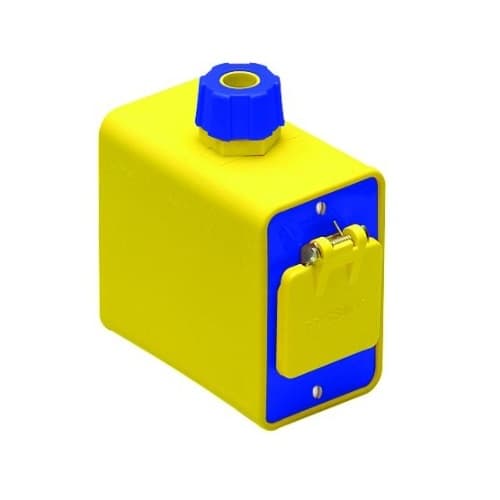 1-Gang Outlet Box w/ Grip, Dual-Side, WR, 1.39-in Single, Deep, Yellow