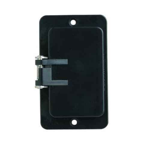 Ericson Flip Coverplates for Dual-Side 1-Gang Outlet Box, Duplex GFCI, Black
