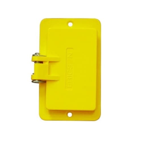 Ericson Flip Coverplates for Dual-Side 1-Gang Outlet Box, Duplex GFCI, YLW