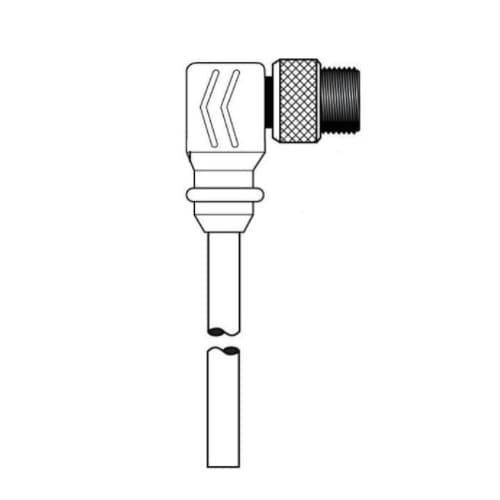 Ericson 6-ft Micro-Sync, Dual Key, Single-End, Male, 90 Deg, 2-Pole, 4A, 300V