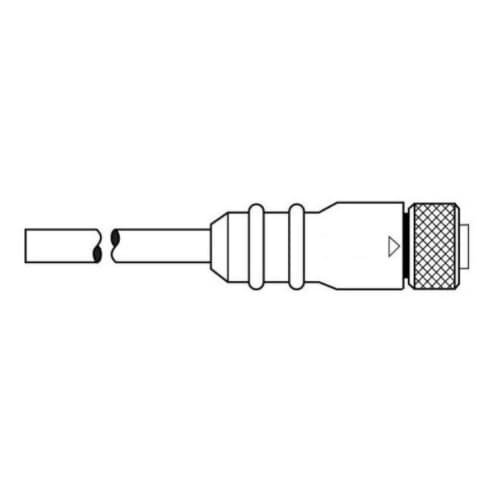 6-ft MicroSync Dual Key, F Straight, Single End, 4-Pole, 22 AWG