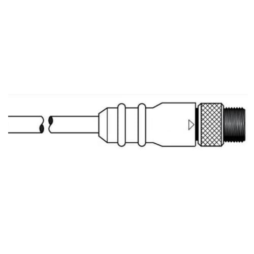 6-ft MicroSync Dual Key, M Straight, Single End, 4-Pole, 22 AWG