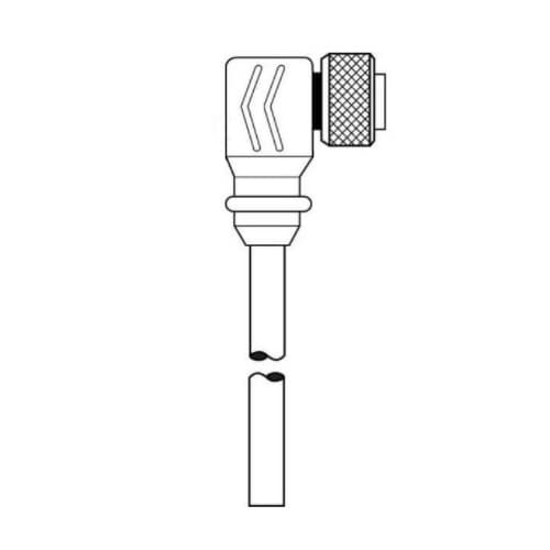 6-ft MicroSync Dual Key, F90, Single End, 5-Pole, 22 AWG