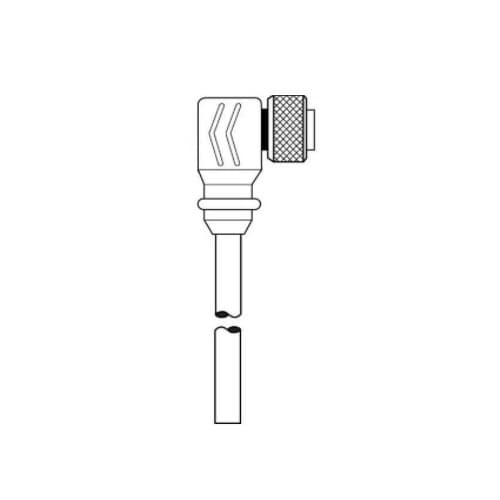 6-ft MicroSync Dual Key, F9, Single End, 6-Pole, 22 AWG