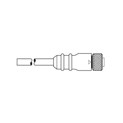 6-ft MicroSync Dual Key, F Straight, Single End, 6-Pole, 22 AWG 