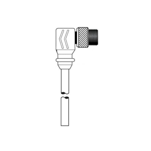 6-ft MicroSync Dual Key, M9, Single End, 6-Pole, 22 AWG
