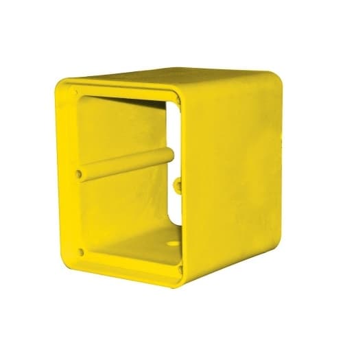 2-Gang Outlet Box w/ .5-in NPT & Non-Metallic Bushing, Yellow