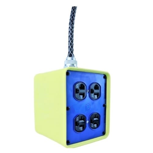 25-ft Power Tap w/ Outlet Box, 10/4 AWG, PRI, 5-20R SEC, GFCI & DPLX