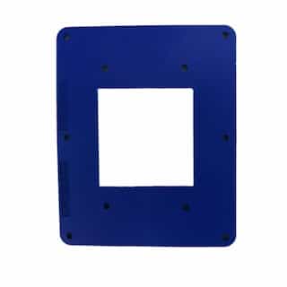 Coverplates for Dual-Side 2-Gang Outlet Box, GFCI Panel, Blue