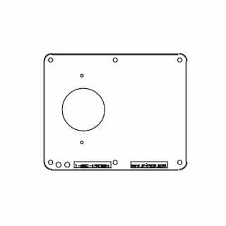 Coverplate for Dual-Side 2-Gang Outlet Box, Blank/1.57-in Hole, Blue