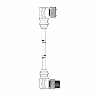 6-ft MiniSync, M9 / F9, Double End, 2-poles, 16 AWG