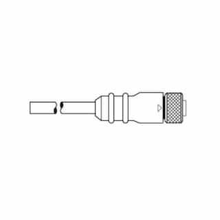 13.1-ft MicroSync Single Key, F Straight, Single End, 3-Pole, 22 AWG