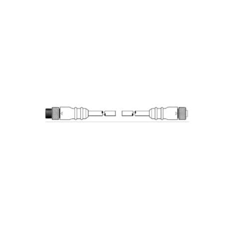 16.4-ft MicroSync Double Key, M / F Straight, Double End, 4-Pole, 22AWG