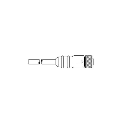 6.6-ft MicroSync Single Key, F Straight, Single End, 4-Pole, 22 AWG